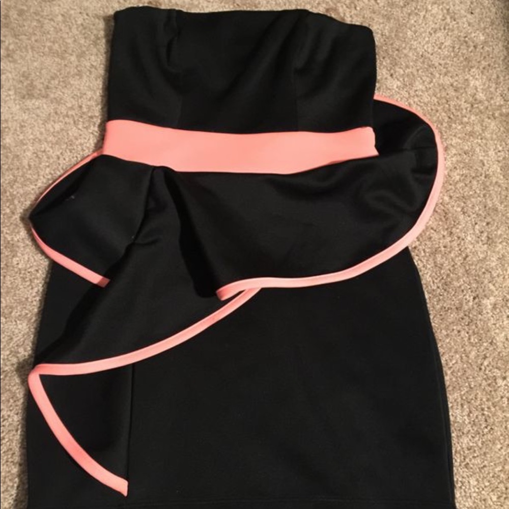Tight fit black business dress